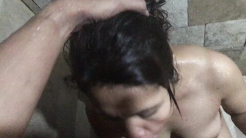 Pinay OFW Marie G. giving her cousin a good blowjob