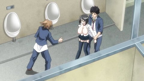 RECCYA-003 【アニメ】【AIリマスター】爆乳BOMB ＃3 女教師 若槻理沙 男子トイレは危険がいっぱい。