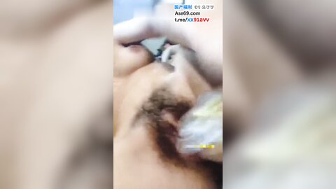 Black Jet Long Hair Pale Chinese Girl Solo Masturbation Video