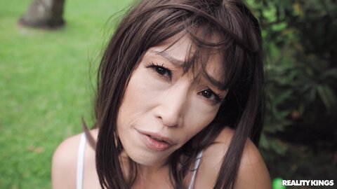 Nami Lee Sneaking Around The Property