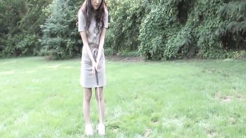 Naughty Japanese Babe Blows And Rides A Guy With Hairy Cock After Playing Golf