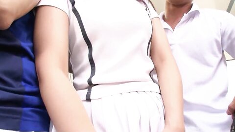 Uncensored Jav Double Creampie Sex For Skinny Teen At Mmf 3S At Tennis Lesson