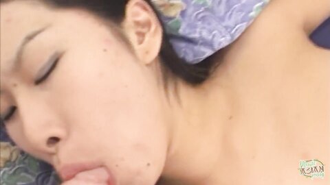 Asian Cutie Indulges Her Man With Hairy Sy And He Jacks Off Over Her Face