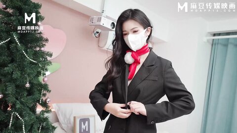 MSD-202圣诞节寂寞骚妇勾引外卖员