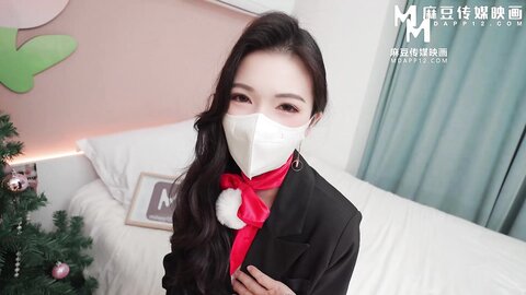 MSD-202圣诞节寂寞骚妇勾引外卖员