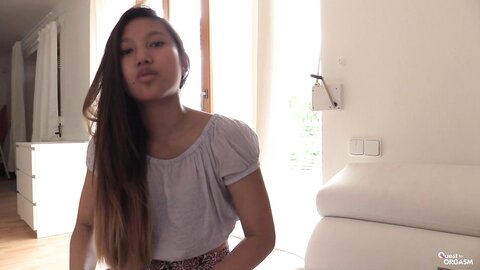 May Thai Asian Teen Tries Different Dildos During Sensual Masturbation