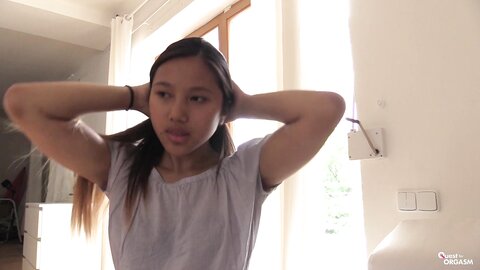 May Thai Asian Teen Tries Different Dildos During Sensual Masturbation