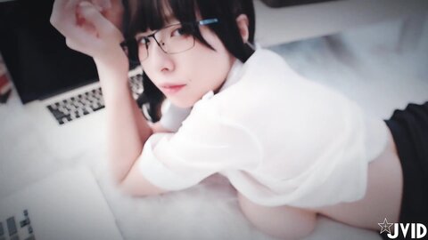 [JVID] 黎菲儿 - 超完美巨乳-色色的女同事加班时の脱衣诱惑
