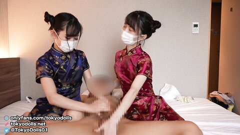 Cumshot Japanese Girls Wearing Chinese Traditional Dress Give A Guy A