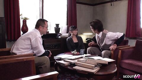 Japanese Teen Secretary With Glasses Seduce To Suck Fat Cock Of Old Ugly Guy In Uncensored Jav