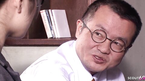 Japanese Teen Secretary With Glasses Seduce To Suck Fat Cock Of Old Ugly Guy In Uncensored Jav