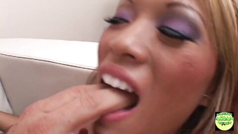 An Asian Blonde Model Fucks A Random Guy That Walks Into The Studio