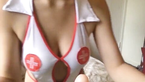 Asian Emo Teen Dildo Play In Nurse Cosplay