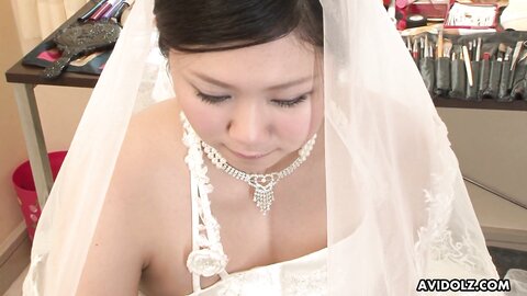 Japanese Girl In A Wedding Dress Emi Koizumi Takes A Hard Cock In Her Mouth Uncensored