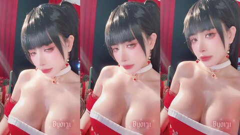 [Cosplay] Byoru – 2024年12月 剑星 伊芙圣诞装 (5)