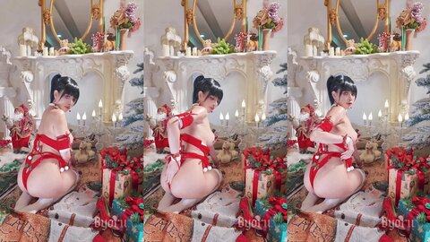 [Cosplay] Byoru – 2024年12月 剑星 伊芙圣诞装 (12)