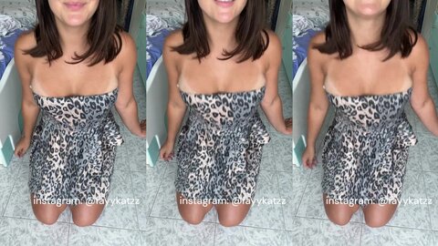 Leopard Dress, Tanned Bouncing Tits