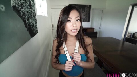 Vina Sky  Petite Asian Babysitter Vina Helps Feed Pervy Step Dad S Fantasies