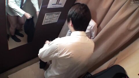 Exposing The Lower Half Of Your Body In The Cloth Shop Assistant In A Narrow Space 2