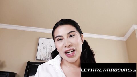 Hot Big Tittied Asian Gets Fucked Hard By Her Tutor Handjob Blowjob Porn