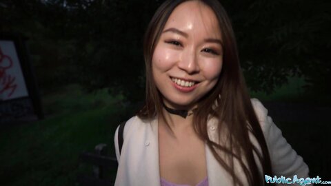 Public Agent Cheeky Asian Wants To Pay To Fuck His Massive Fat Cock
