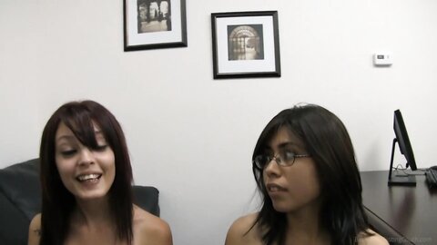 Awkward 3Way With Brunette Taylor N Asian Rheanna