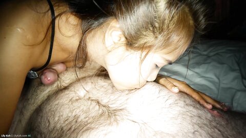 Green Satin PJs Oral Passion Creampie Massage