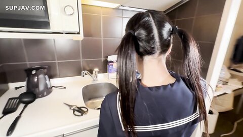 3163457 After enjoying the homemade cooking of poor-breasted slender Miku who is full of middle fatness in a sailor uniform