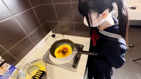 3163457 After enjoying the homemade cooking of poor-breasted slender Miku who is full of middle fatness in a sailor uniform