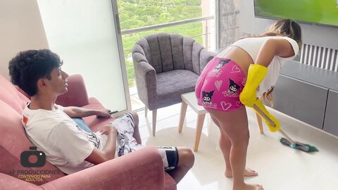 Latina Maid Asks Me To Pay Her With A Hard Fuck In Exchange For Cleanin