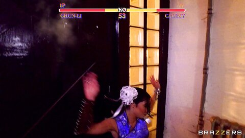 Asian  Sex Fighter Chun Li Vs Cammy Parody 300