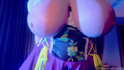 ⚫️【2025年新流】，顶级爆乳，Of极品K乳【Lilykoti】解锁福利②，最爽胸推乳交，口活性爱，娇喘连连