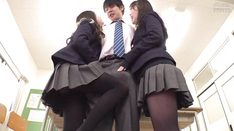 Matsumoto Ichika Momose Asuka  I Want To Be Sandwiched In Black Tights With Different Denier Numbers  Scene 1