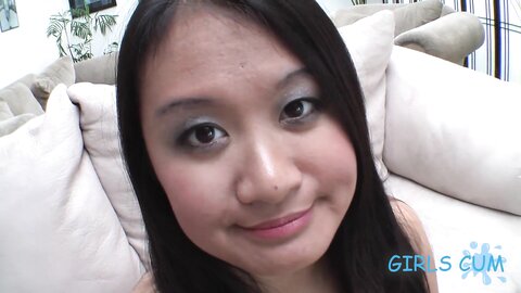 Squirting Asian Girl With Hairy Pussy