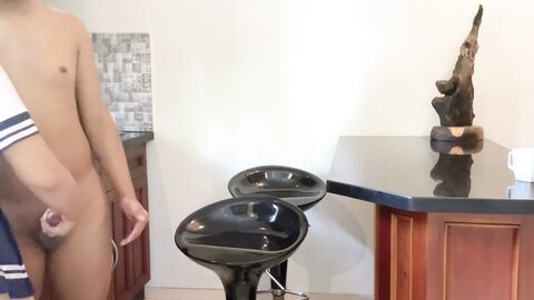 Indonesian School Girl Bolos Sekolah Ngewe Di Dapur