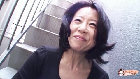 Older Milf Junko In Stockings Gets A Dildo And A Cock In Her Hairy Puss