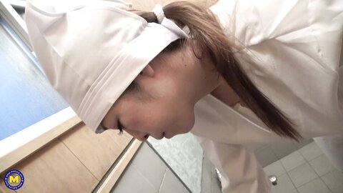 Hitomi Akiyama 39 And Takashi 31  Japanese Milf Hitomi Akiyama Loves Cleaning A Toyboys Place And Then Some