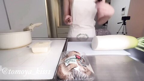 A Beautiful College Girl ♥ Cooking In The Kitchen