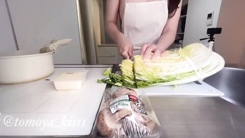 A Beautiful College Girl ♥ Cooking In The Kitchen