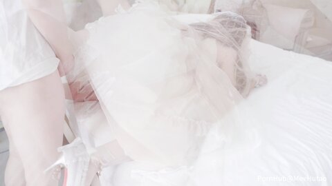 The Flower Wedding Dress Is Really Beautiful And Crying Blowjob Creamp