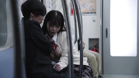MOON-035 [Uncensored] Last Breast Seduction Train - F-Cup Beautiful Girl And F-Cup Beautiful Girl In An Empty Car Alone...