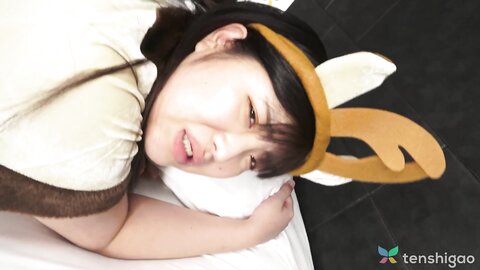 Japanese Chubby Brunette Madoka Watanabe In Bunny Costume Is Pleasing H