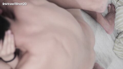 18Not20 Tiny Tight Asian Picks Up Shells At The Beach Brings Home Unshaved Man For Some Hairy Sex