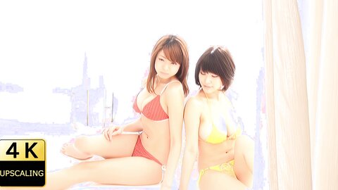 岸明日香【】2014 グラビア黄金伝説（当時26歳23歳）Shizuka Nakamura Asuka Kishi Upscaling gravure idol