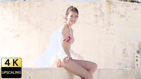 2【】2018 グラビア黄金伝説（当時21歳）Mio Imada Upscaling Japanese gravure idol