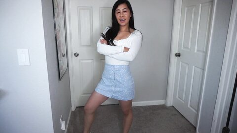 Kaedia Lang Clothing Try On Cum Challenge