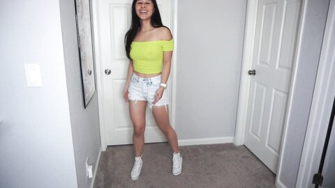 Kaedia Lang Clothing Try On Cum Challenge