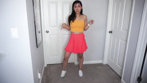 Kaedia Lang Clothing Try On Cum Challenge