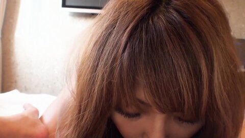 Red Headed Asian Sucks Cock And Balls While Getting Fingered