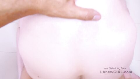 Tall  Skinny Brunette Model Fucked In The Ass  Cums